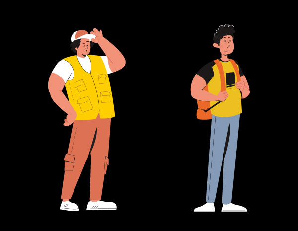 dawayer studio character design 4Swapp mobile app